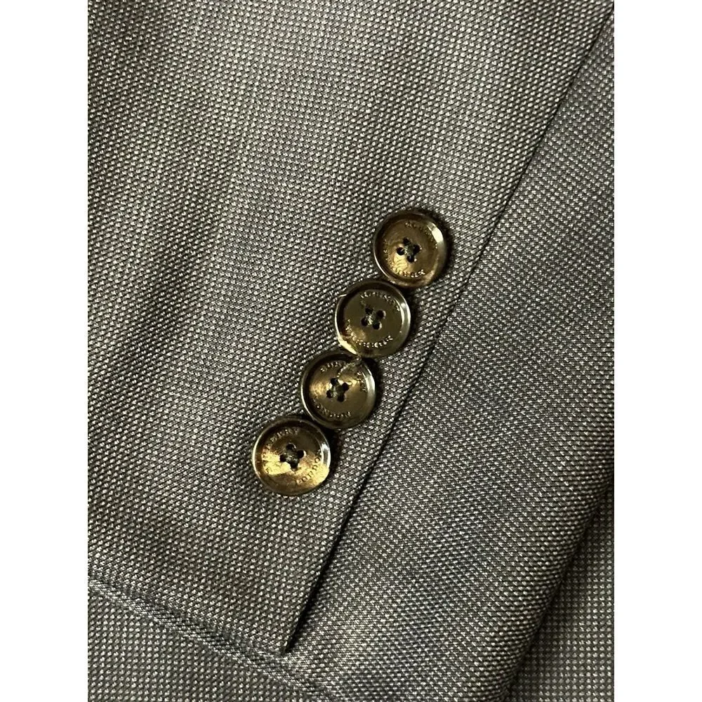 Burberry London Collins 2 Button Dual Vented Blue Blazer 52L Made In Italy‎ Wool